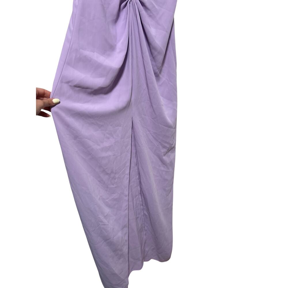 Amanda Uprichard Lavender Maxi Dress Small Twist Front Formal Wedding Guest - Picture 3 of 9